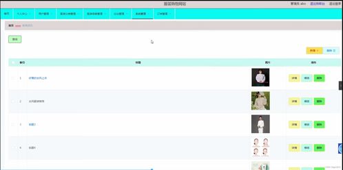 springboot服裝購物網站el8n7計算機畢業設計