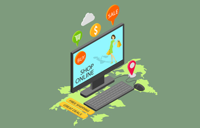 網上購物線上購物背景設計素材